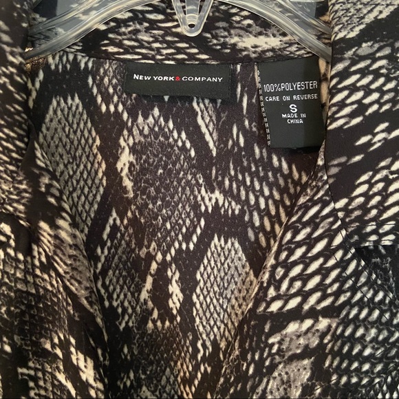 • New York & Company • belted snakeskin military dress - Picture 3 of 9